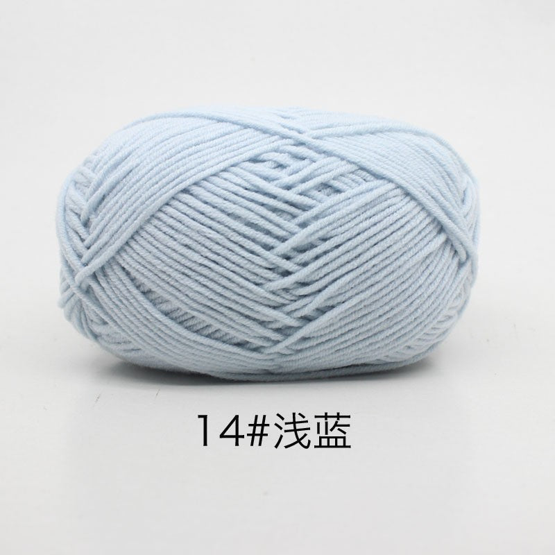 40-50 g/conjunto 4 camadas de algodão de leite (80%) fio de tricô bordado ting