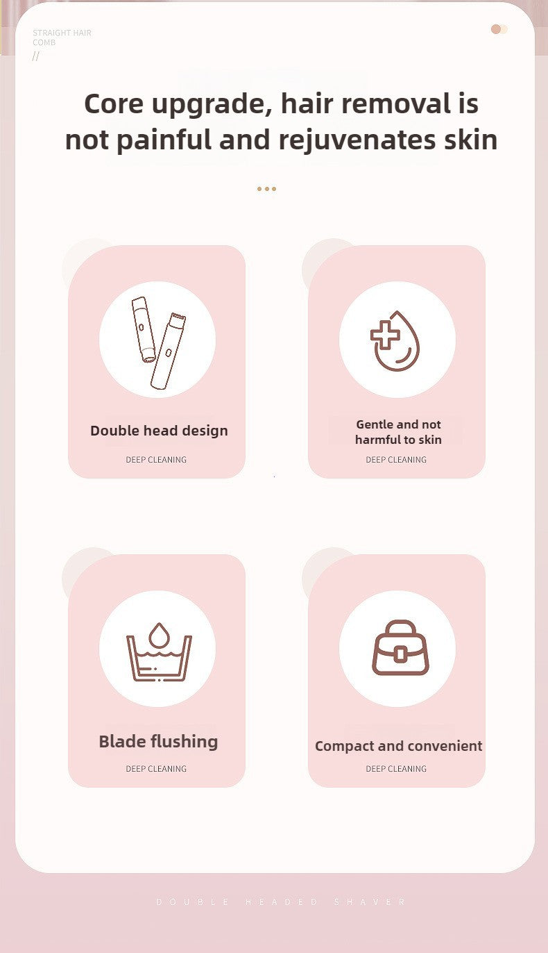 Barbeador elétrico para mulheres, à prova d&#39;água, lâminas de cabelo molh