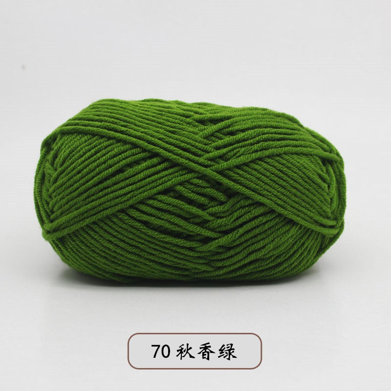 40-50 g/conjunto 4 camadas de algodão de leite (80%) fio de tricô bordado ting