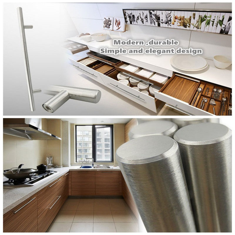 50mm a 500mm de aço inoxidável porta da cozinha armário t barra alça puxador