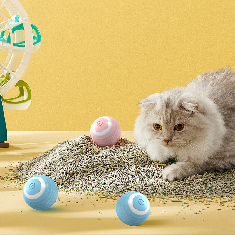 Gato bola interativa inteligente gato brinquedos interior automático rolamento