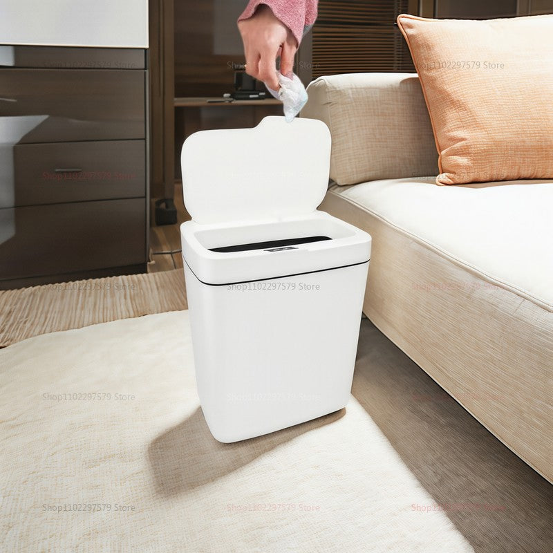 Lixeira automática sem toque de 15L com sensor à prova d&#39;água, cozinha, b