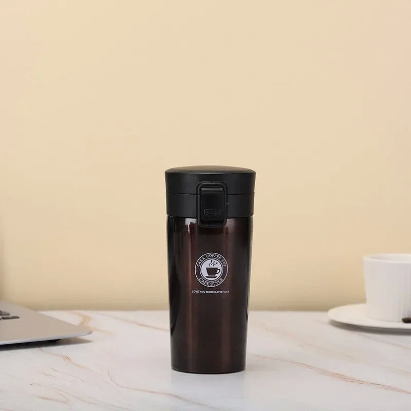 Garrafa térmica à prova de vazamento, caneca térmica de 380/510ml, parede dup