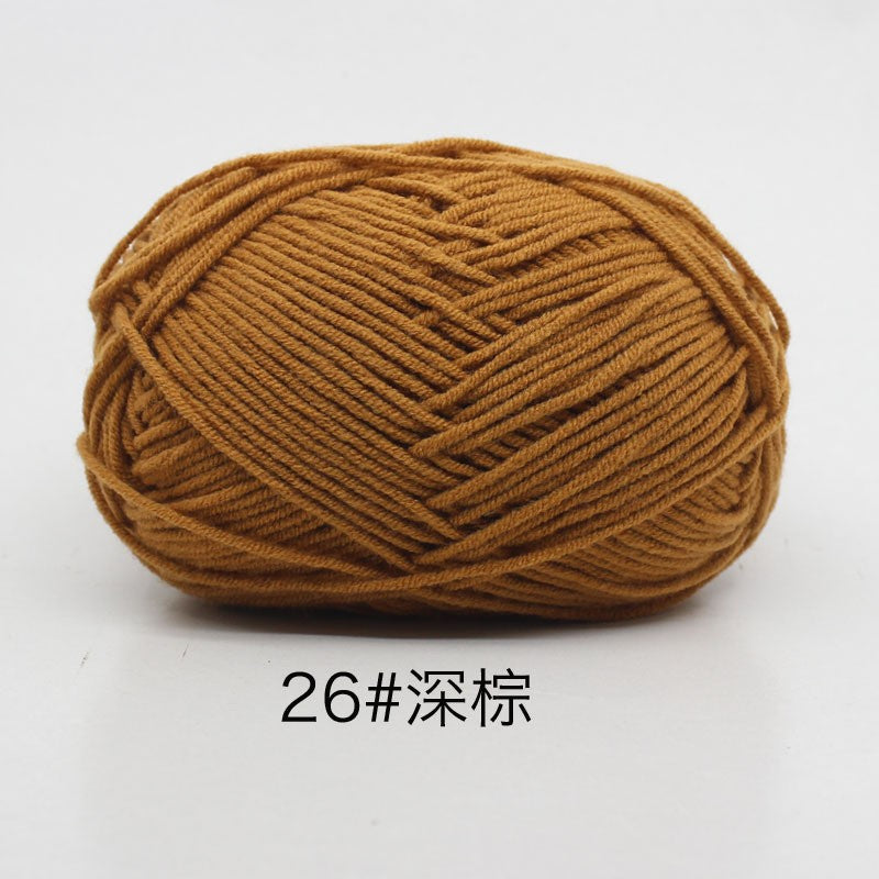 40-50 g/conjunto 4 camadas de algodão de leite (80%) fio de tricô bordado ting