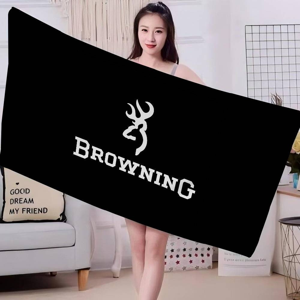 B-Browning Logo Toalha de banho de microfibra macia absorvente de água para men