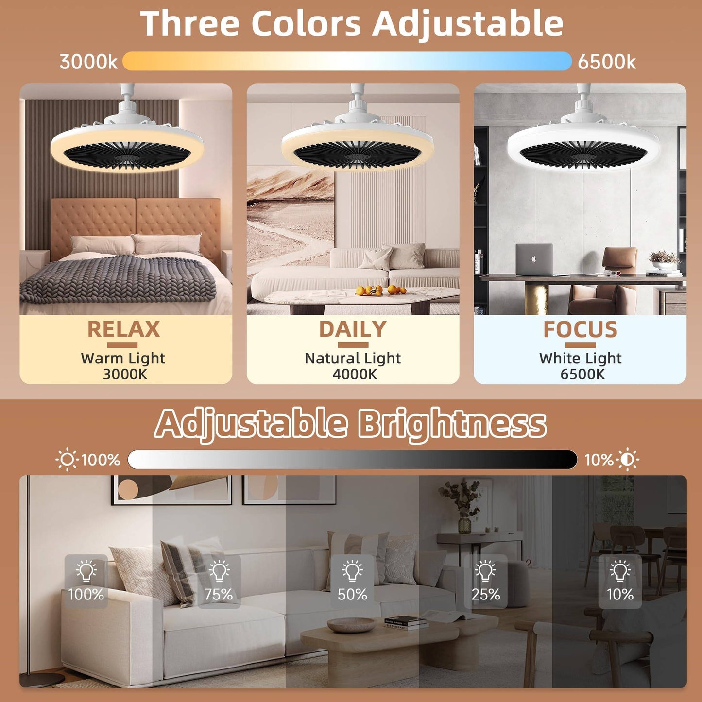 Iralan ventilador de teto moderno com luz led ventilador luz e27 parafuso ventil