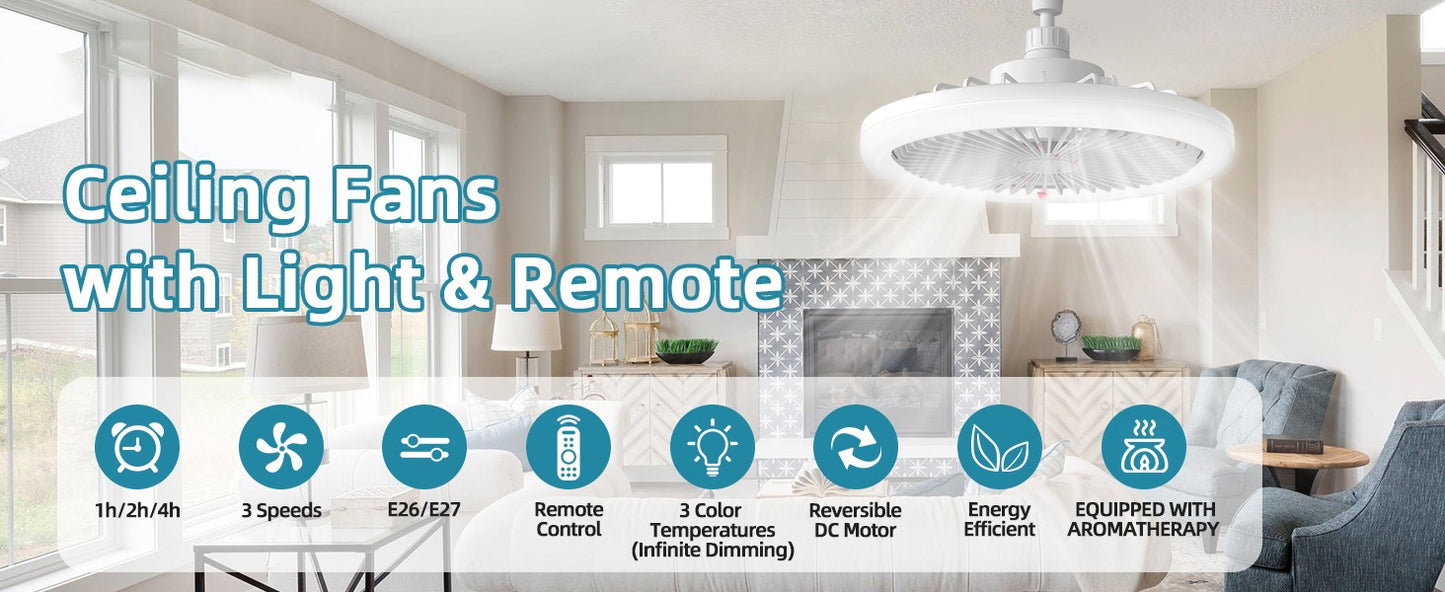 Iralan ventilador de teto moderno com luz led ventilador luz e27 parafuso ventil