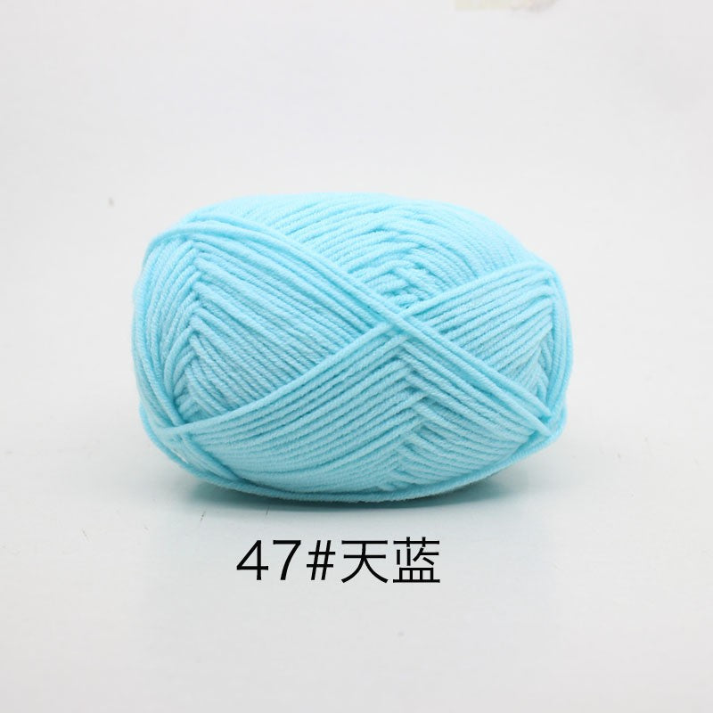 40-50 g/conjunto 4 camadas de algodão de leite (80%) fio de tricô bordado ting