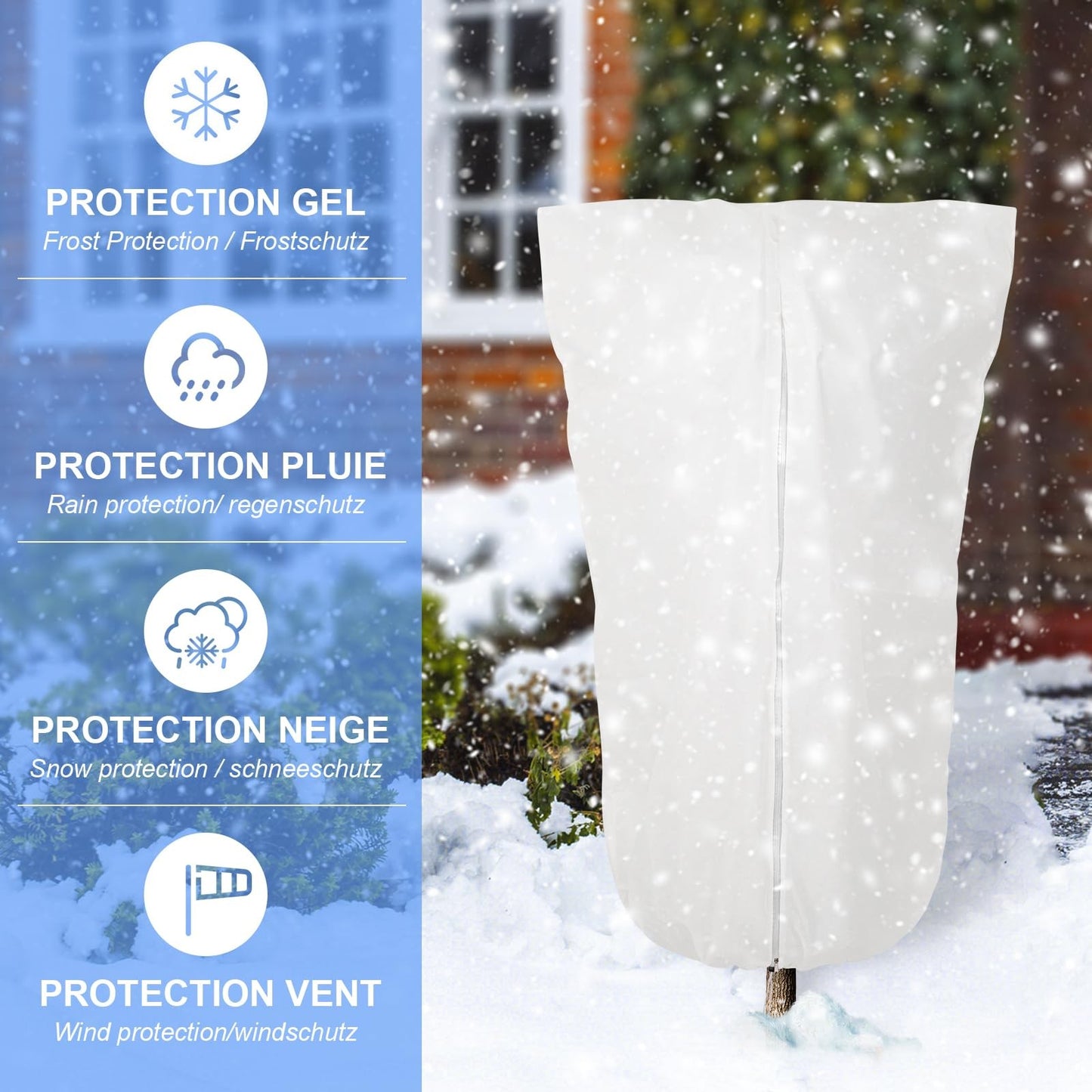 Capa de planta inverno quente capa árvore arbusto planta proteger saco proteção contra geada para quintal jardim plantas pequena árvore contra frio