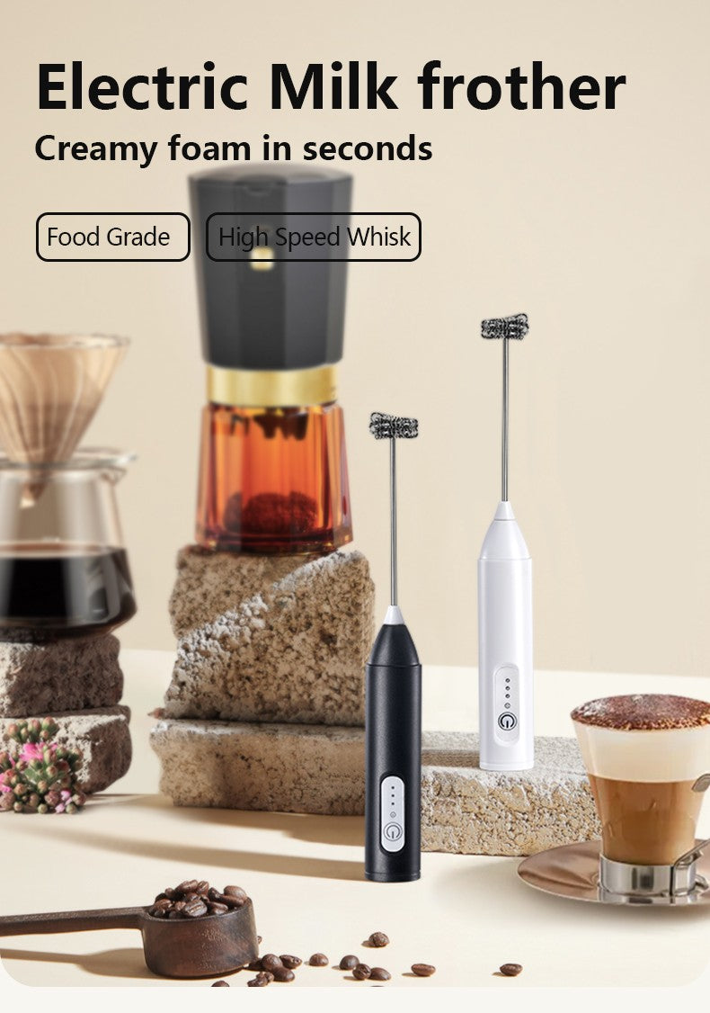 Mini batedor de café recarregável usb, 3 velocidades, máquina de espuma, café, leite, alça elétrica, liquidificador, batedor de ovos, ferramentas de cozinha quentes