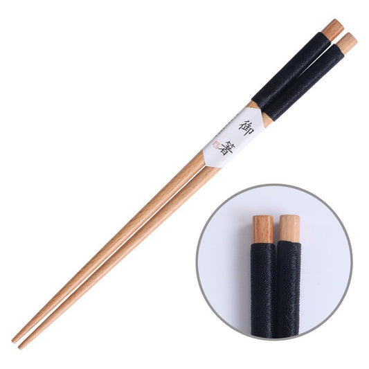 Conjunto de pauzinhos de sushi de madeira de castanha natural japonês feito à