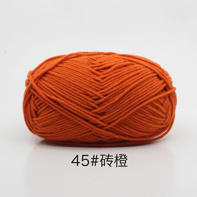 40-50 g/conjunto 4 camadas de algodão de leite (80%) fio de tricô bordado ting