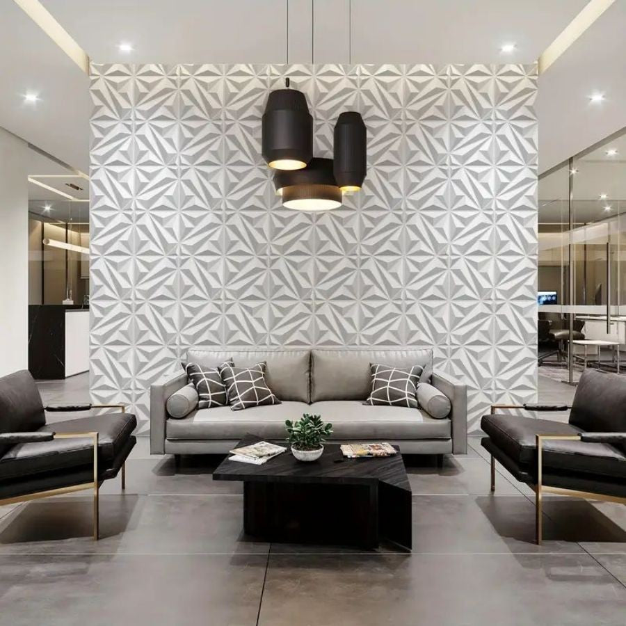 Painel de parede texturizado 3D KUUJOJOJO para decoração de parede interna, ad