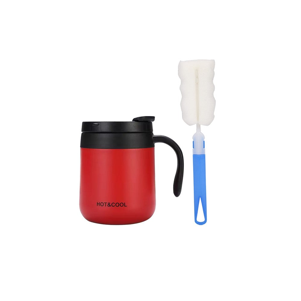 Caneca de café isolada de 350/500ml com alça, caneca isolada de aço inoxidáv