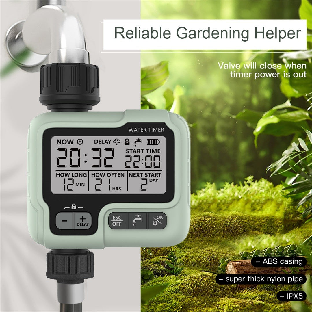 Temporizador automático de água do jardim, máquina de controle digital, asper