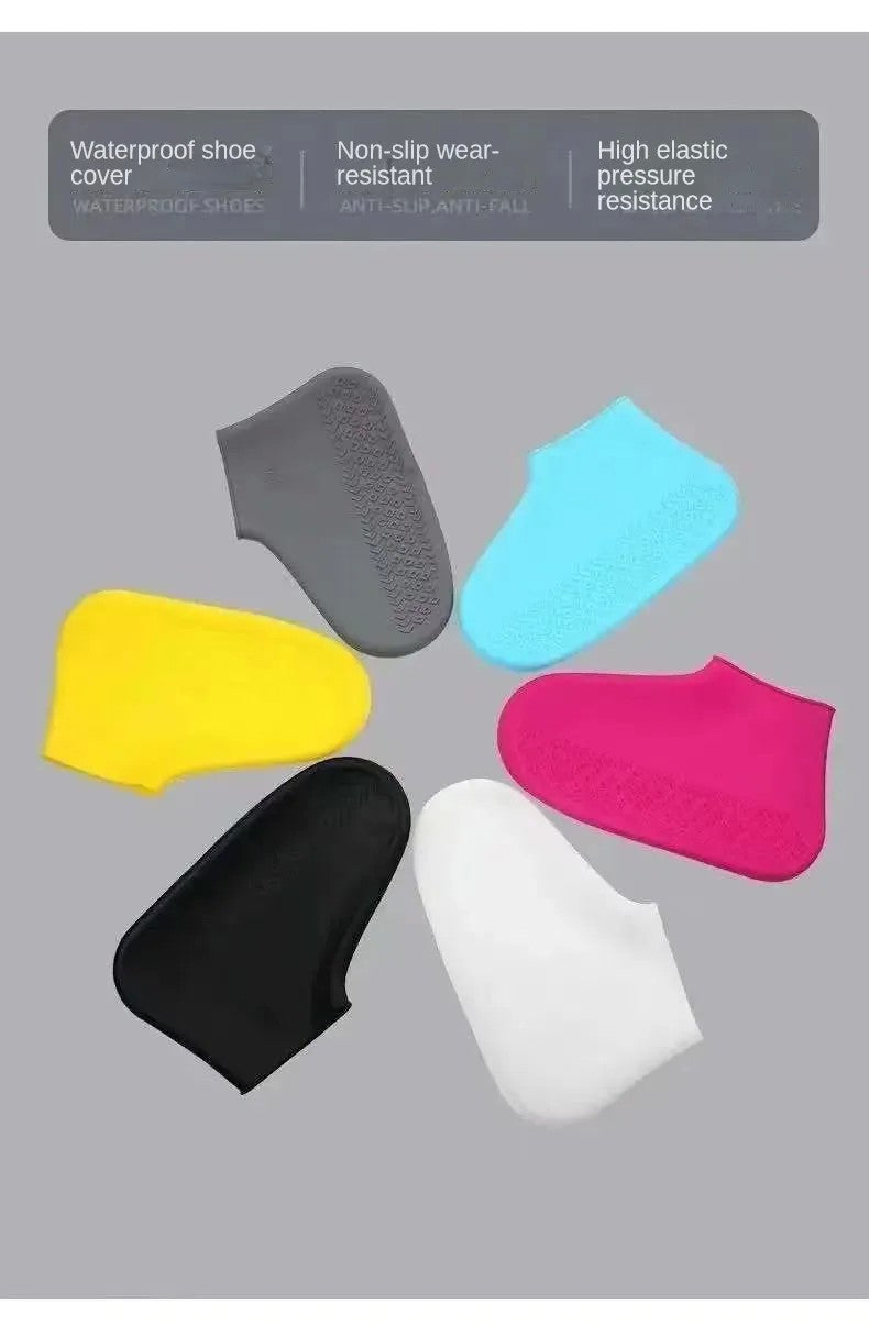 1 par de capas de sapato de silicone à prova d&#39;água, borracha resistente a