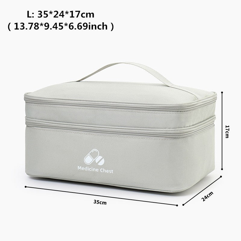 Kit de primeiros socorros para viagem em casa, camada dupla, armazenamento de cl