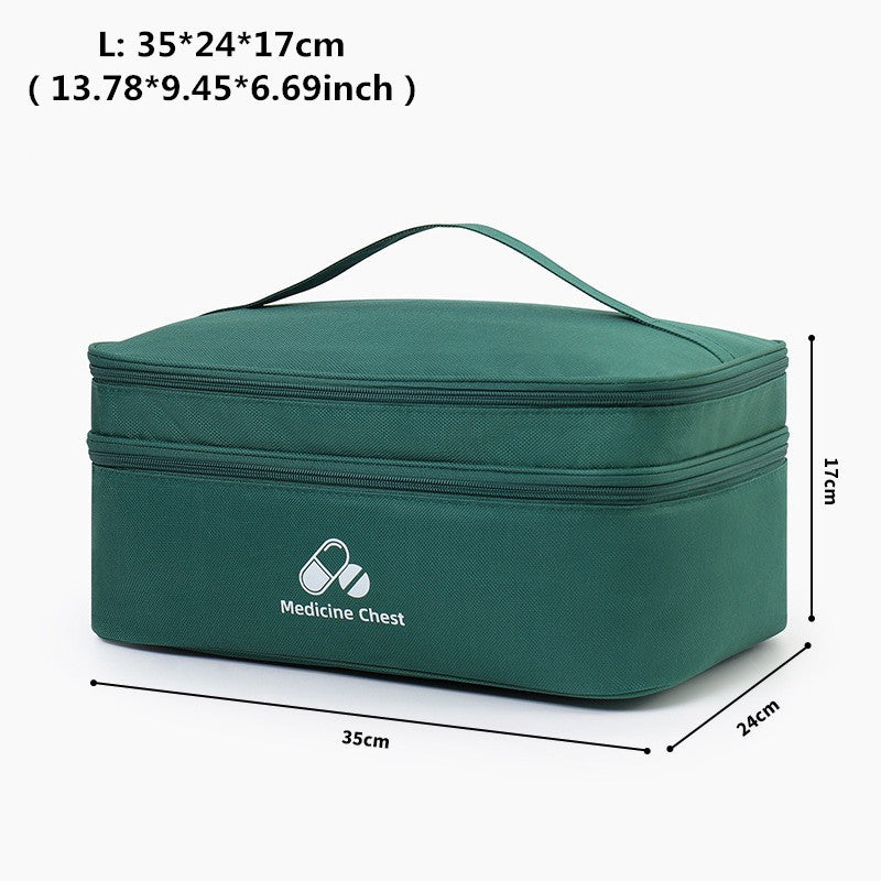 Kit de primeiros socorros para viagem em casa, camada dupla, armazenamento de cl