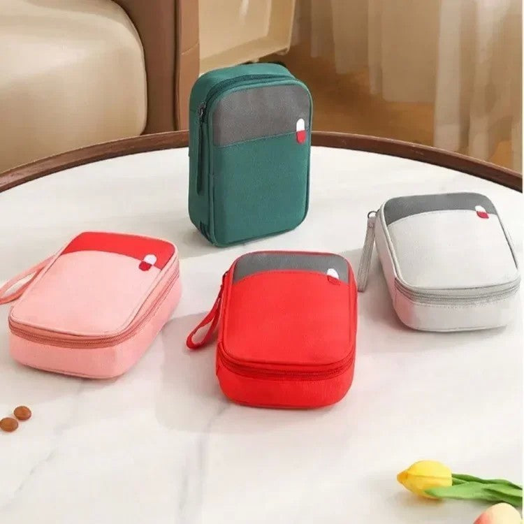 Bolsa médica portátil para viagem, kit de primeiros socorros à prova d'água, grande capacidade, organizador de armazenamento de medicamentos, bolsa de emergência para acampamento
