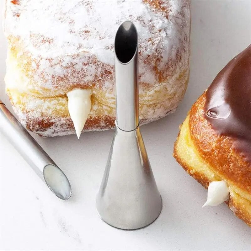 1 peça de aço inoxidável puff boca bolo puff creme flor espremedor ocidental
