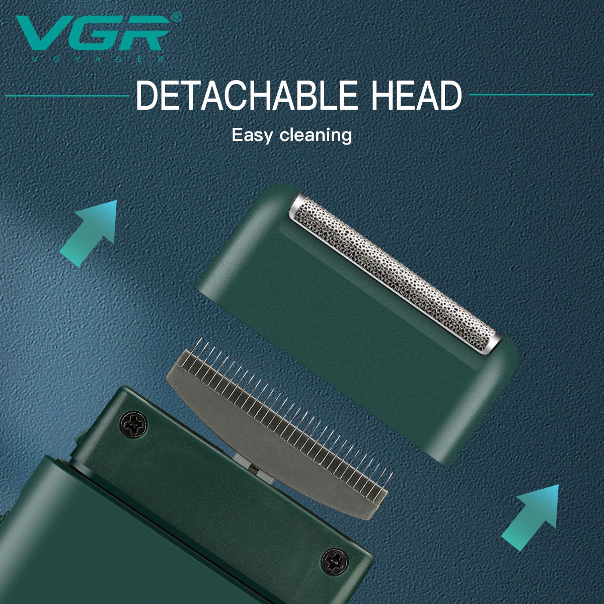 Vgr V-390 mini lâmina única sem fio aparador de barba navalha recarregável fo