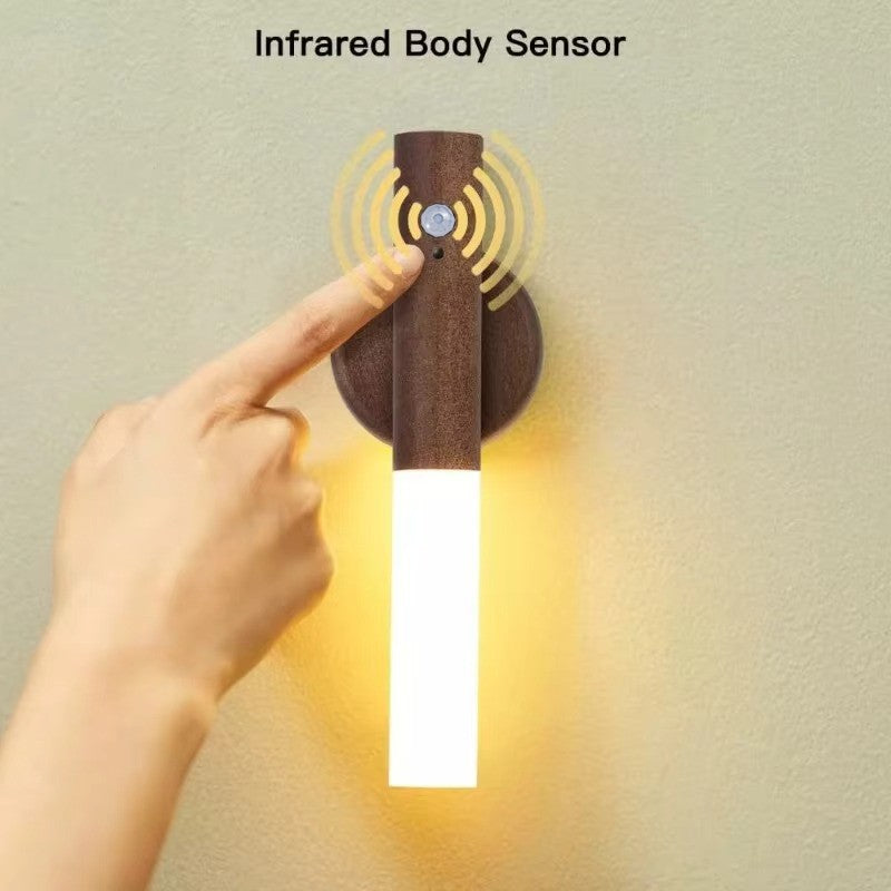 Sensor de movimento inteligente luz noturna led recarregável lâmpada de parede