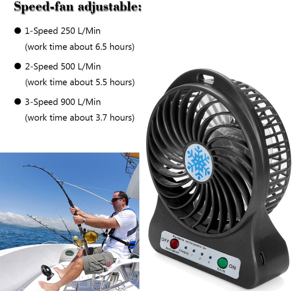 Mini pequeno ventilador de carregamento usb portátil dormitório escritório pe
