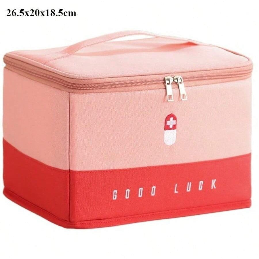 Bolsa médica portátil para viagem, kit de primeiros socorros à prova d'água, grande capacidade, organizador de armazenamento de medicamentos, bolsa de emergência para acampamento