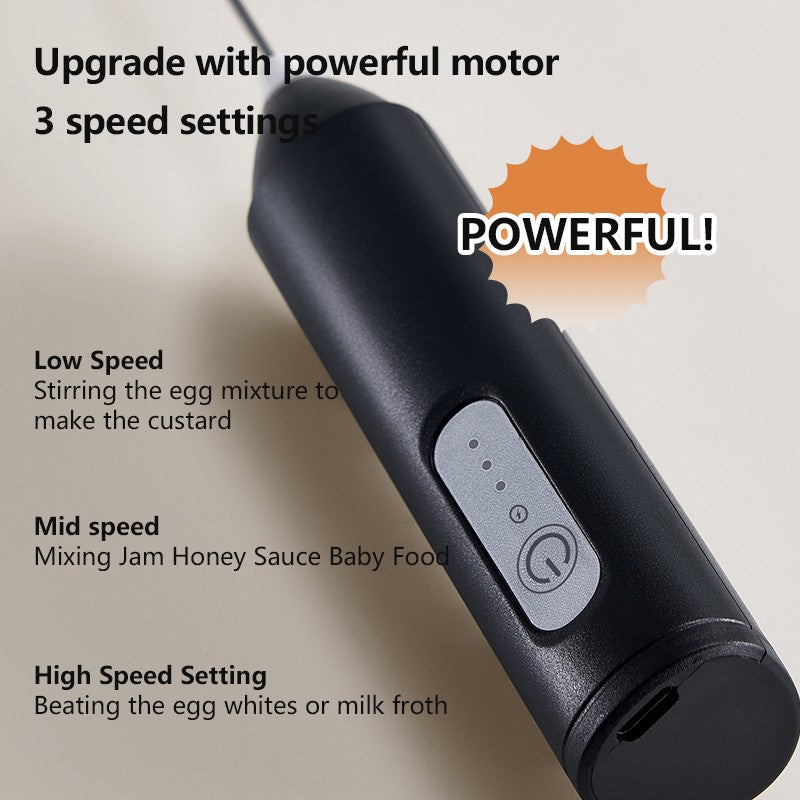 Mini batedor de café recarregável usb, 3 velocidades, máquina de espuma, café, leite, alça elétrica, liquidificador, batedor de ovos, ferramentas de cozinha quentes