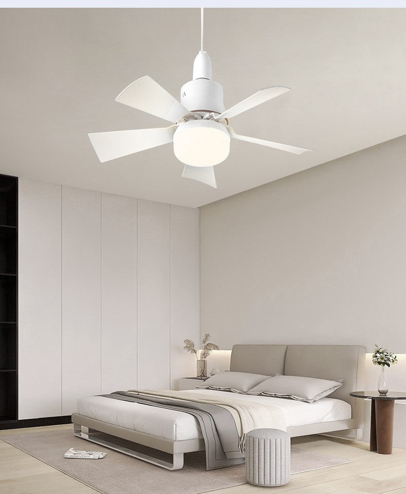 Ventilador de teto led com luz controle remoto regulável 30w e27 base moderna i