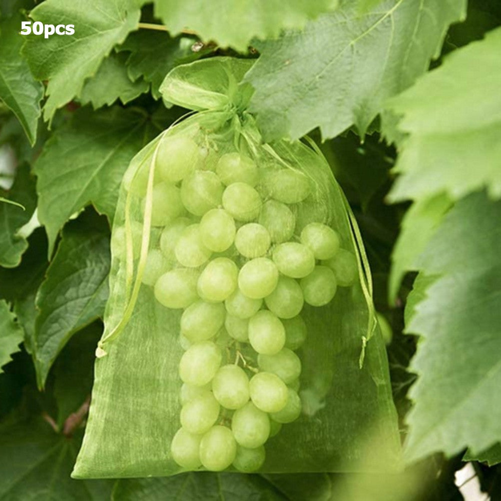 20-100 pçs morango uvas frutas frutas crescer sacos rede malha vegetal planta s