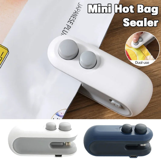 Mini máquina elétrica de selagem de saco de calor, selador de pacote, sacos 2