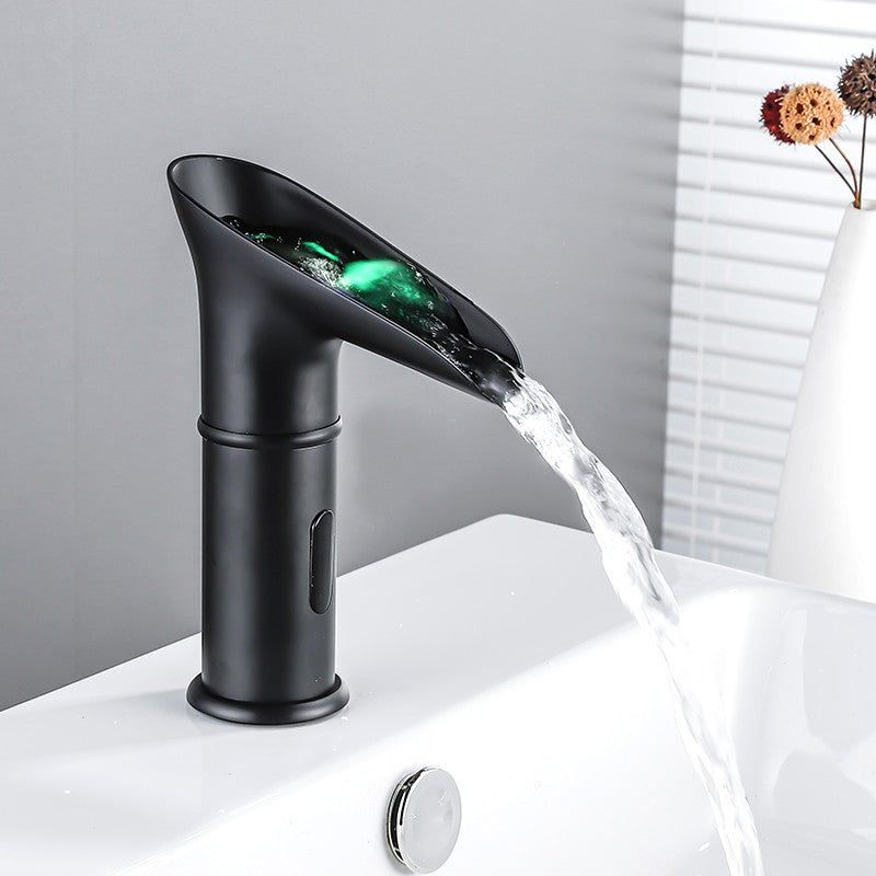 OXG Latão Sensor Inteligente Cachoeira LED Torneira Da Bacia, Sensor Automátic