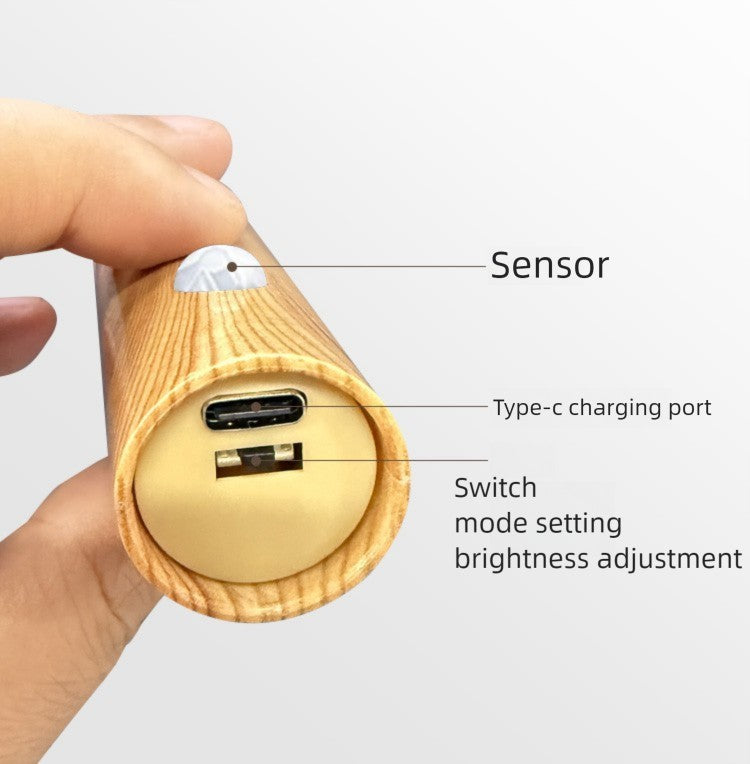 Sensor de movimento inteligente luz noturna led recarregável lâmpada de parede