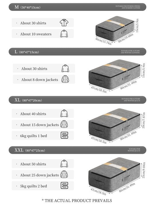 Saco de armazenamento de roupas de cama de grande capacidade extra-grande colcha