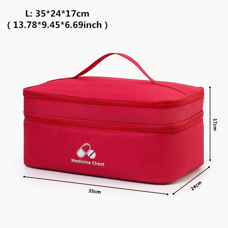 Kit de primeiros socorros para viagem em casa, camada dupla, armazenamento de cl