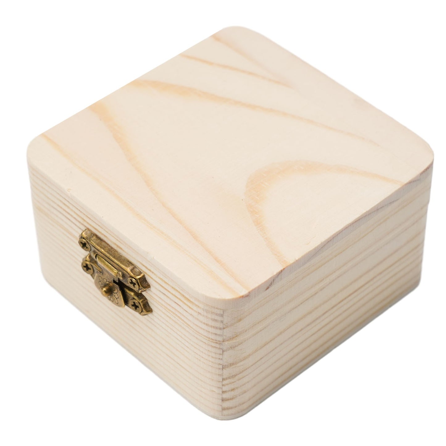 8x8x4,5cm caixa de embalagem de madeira natural lisa caixa de armazenamento caix