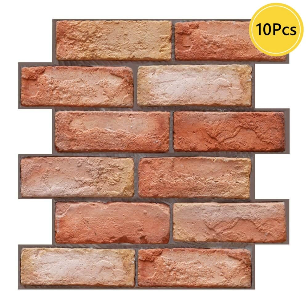 1/10pcs adesivo de parede 3d auto-adesivo painel de parede de tijolo falso casca
