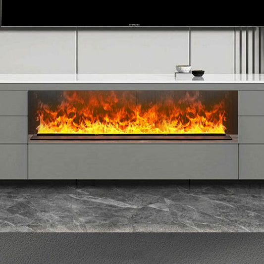 5 anos de garantia Comprimento 3D fogo a vapor lareira elétrica laminada a vapo