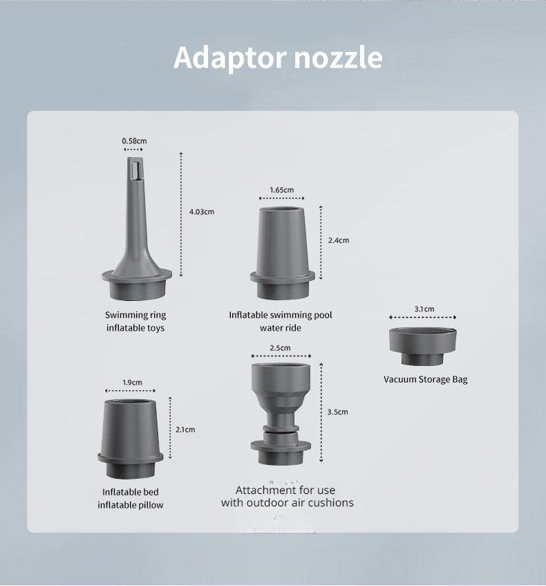 Mini bomba de ar portátil com bateria de 1300mAh recarregável USB para inflar