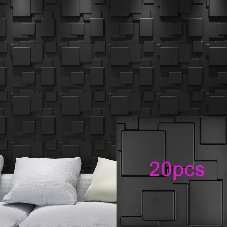 Painel de parede texturizado 3D KUUJOJOJO para decoração de parede interna, ad