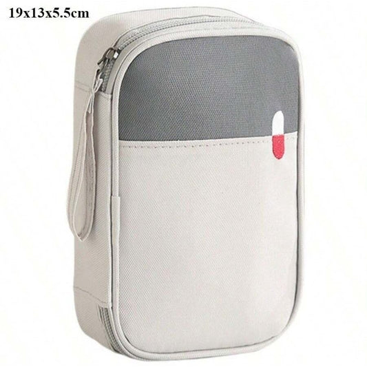 Bolsa médica portátil para viagem, kit de primeiros socorros à prova d'água, grande capacidade, organizador de armazenamento de medicamentos, bolsa de emergência para acampamento