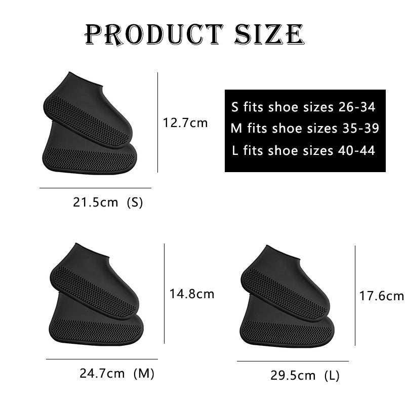 Capa reutilizável para sapatos de chuva, à prova d&#39;água, silicone, uso ao