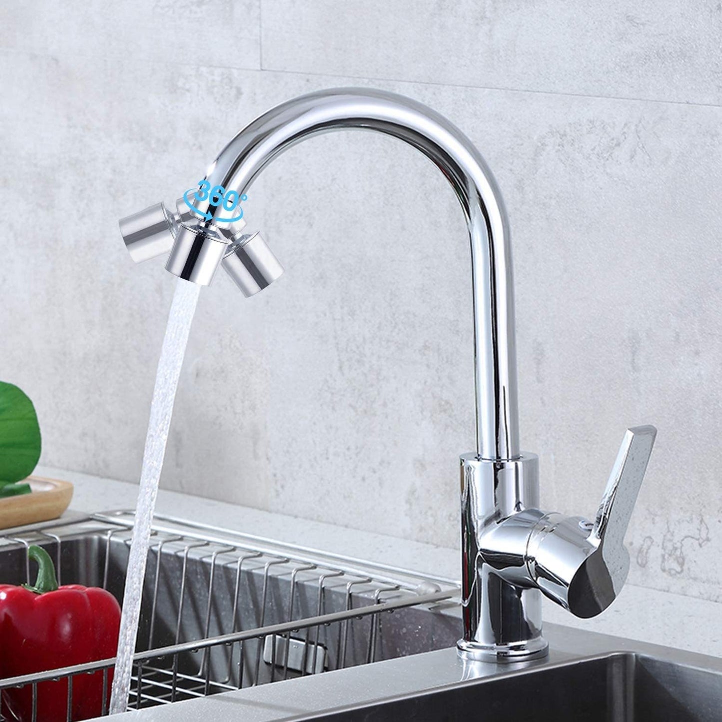 Função dupla anti-respingo bubbler torneira da cozinha aerador 360 graus girat