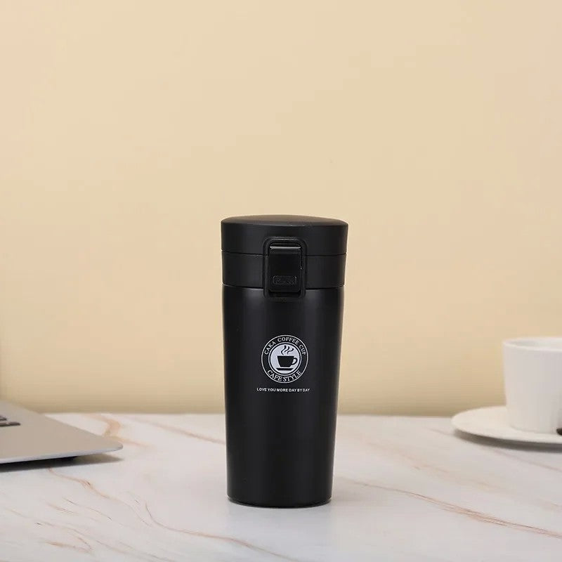 Garrafa térmica à prova de vazamento, caneca térmica de 380/510ml, parede dup