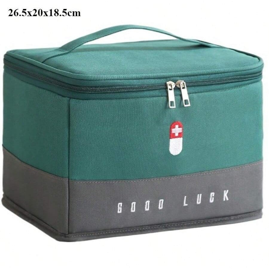 Bolsa médica portátil para viagem, kit de primeiros socorros à prova d'água, grande capacidade, organizador de armazenamento de medicamentos, bolsa de emergência para acampamento