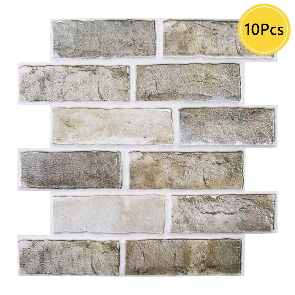1/10pcs adesivo de parede 3d auto-adesivo painel de parede de tijolo falso casca