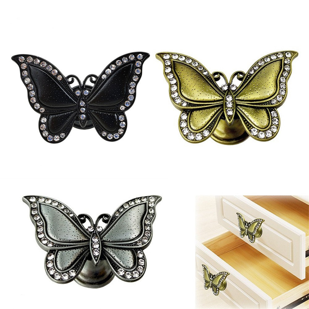 European Retro Bee Shape Drawer Handles Zinc Alloy Furniture Wardrobe Knob Kitchen Cupboard Drawer Door Vintage Pull Handles