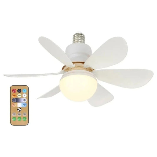 Ventilador de teto LED 40W E27 com controle remoto para escurecimento, adequado