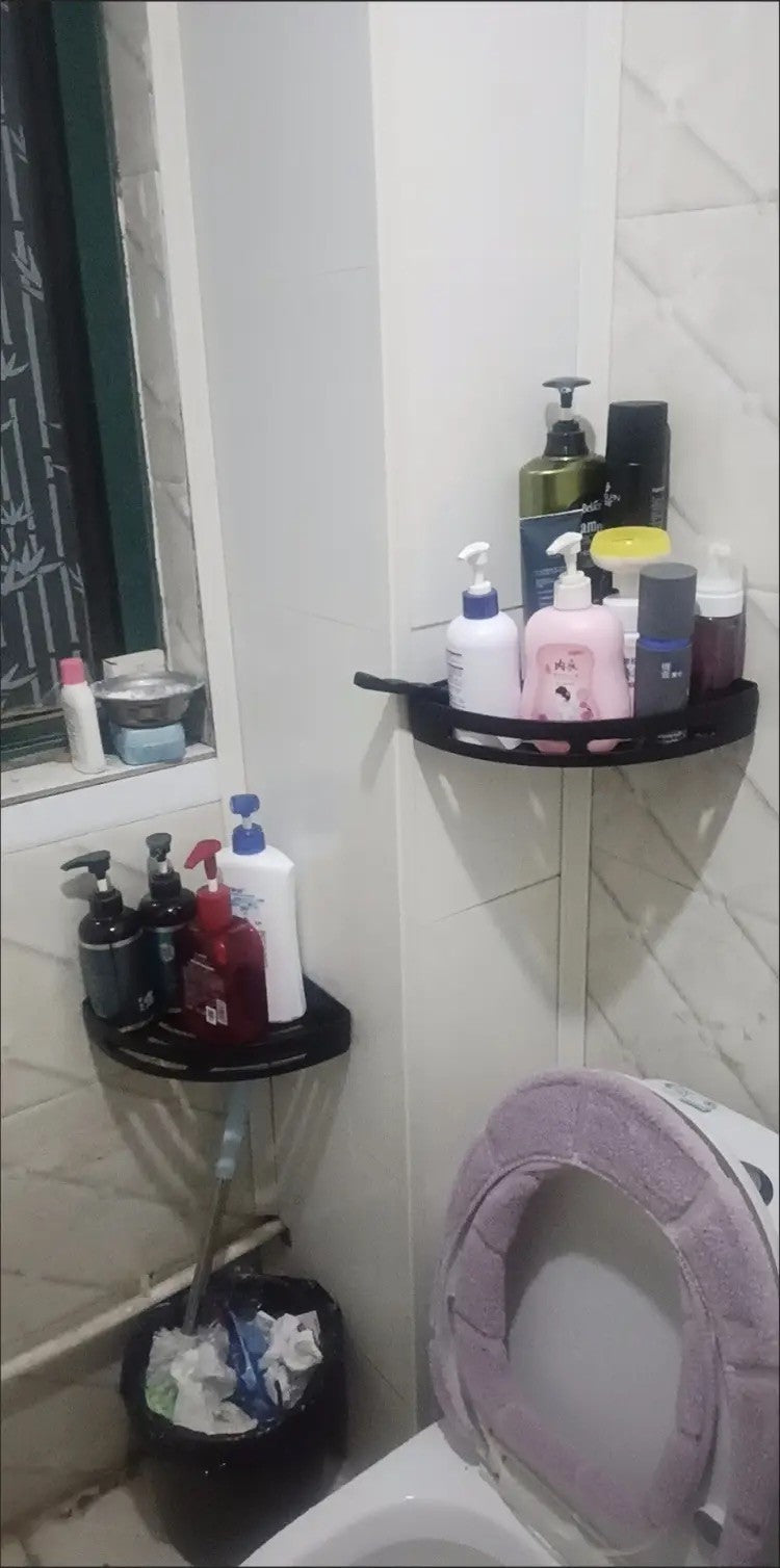 3/2/1 pçs adesivo forte sem broca prateleira de chuveiro armazenamento atualiza